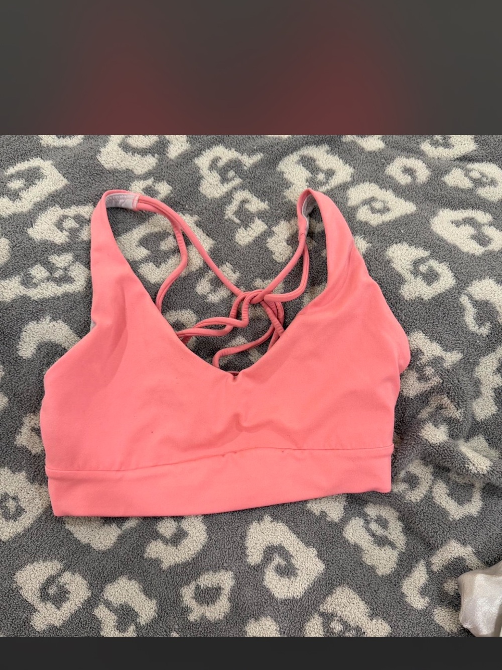 Athleta Coral Pink Strappy Sports Bralette